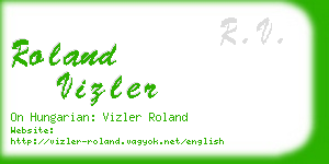 roland vizler business card